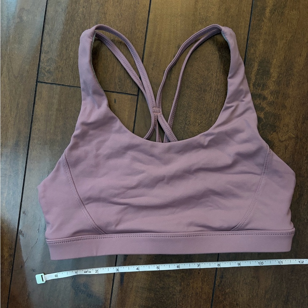 Mauve Strappy Sports Bra size S